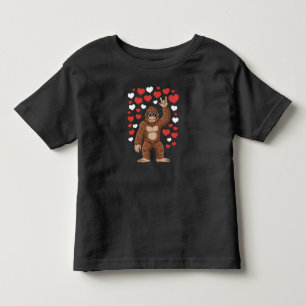 Camiseta Infantil Dia dos Namorados do Pé Grande Corações Engraçados