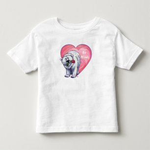Camiseta Infantil Dia dos namorados do urso polar