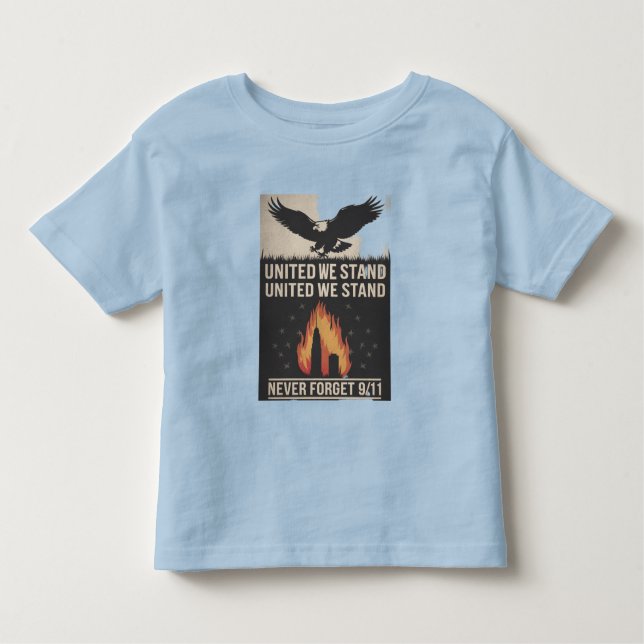 Camiseta Infantil Dia Patriótico (Lembrança de 11 de setembro) (Frente)