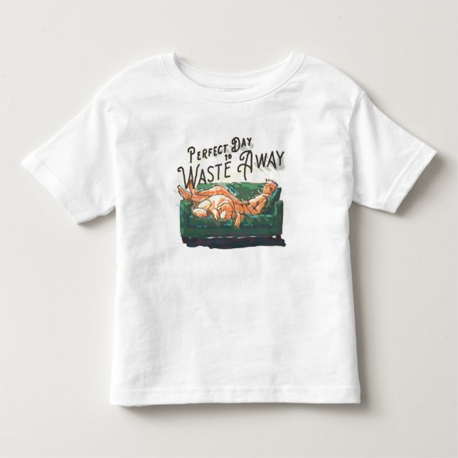Camiseta Infantil Dia perfeito para se desperdiçar (Frente)