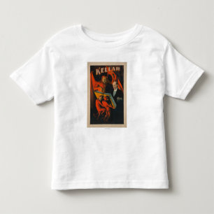 Camiseta Infantil Diabo e demónios de Kellar com o poster mágico d