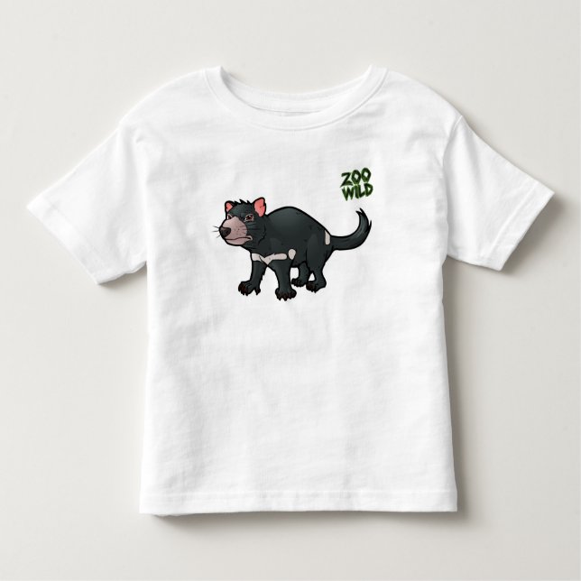 Camiseta Infantil Diabo tasmaniano (Frente)