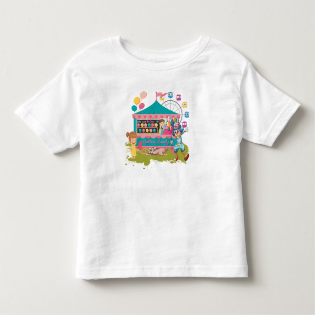 Camiseta Infantil Dias da feira de condado do algodão doce (Frente)