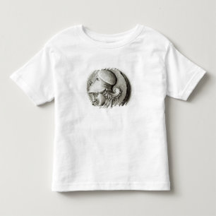 Camiseta Infantil Didrachma de Heracles: Athena de descrição anver