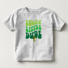 Camiseta Infantil Dino Lucky Little Dude Dia de São Patrício
