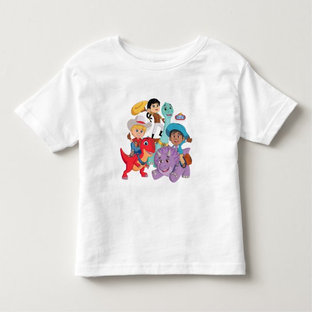 Camiseta Infantil Dino Ranch Yee Haw! (Frente)