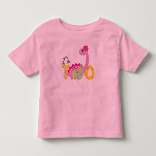 Camiseta Infantil Dino Rex  Eu sou 2 Aniversário meninos dois De vol