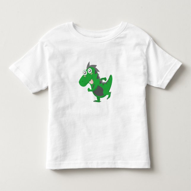 Camiseta Infantil Dino Verde Jogador (Frente)