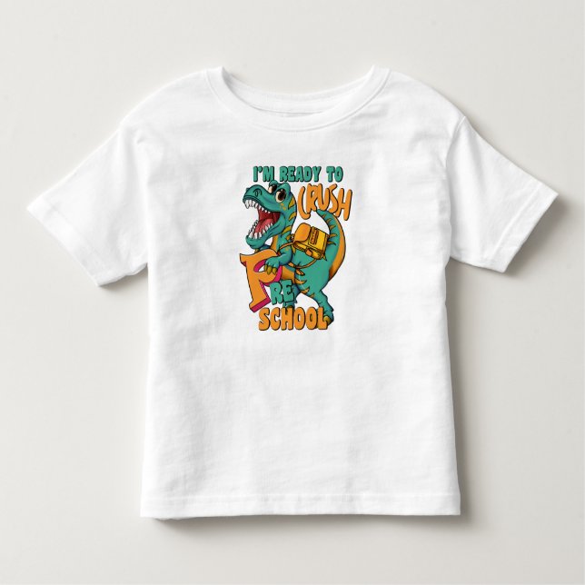 Camiseta Infantil Dinosaur I’m Ready Crush Preschool  (Frente)
