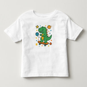 Camiseta Infantil Dinossaur Adventure - Cute Skateboard Dino em Sp