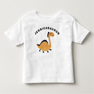 Camiseta Infantil Dinossauro Bonito Adicionar Nome Childs Presente T
