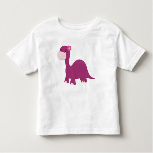 Camiseta Infantil Dinossauro bonito, Dinossauro Rapariga, Dinossauro