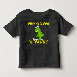 Camiseta Infantil Dinossauro Bonito Pro Golfer Em Treinamento