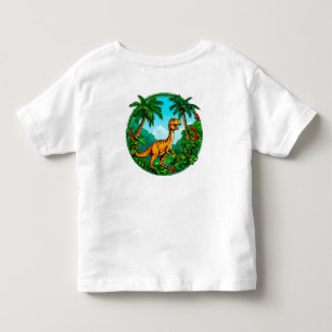Camiseta Infantil Dinossauro de desenho animado fofo
