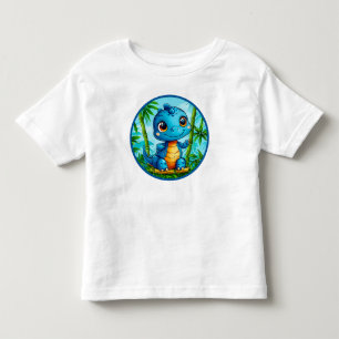 Camiseta Infantil Dinossauro de desenho animado fofo
