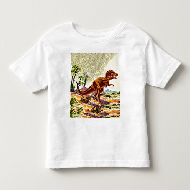 Camiseta Infantil Dinossauro de Rex do tiranossauro (Frente)