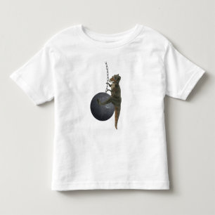 Camiseta Infantil Dinossauro de T-Rex que destrói a bola
