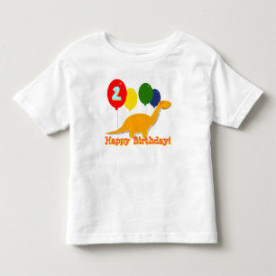 Camiseta Infantil Dinossauro do feliz aniversario 2 anos de t-shirt