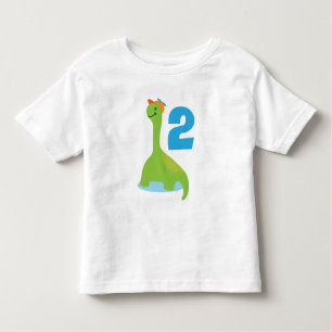 Camiseta Infantil Dinossauro do segundo aniversário eu sou t-shirt