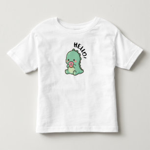 Camiseta Infantil Dinossauro Fofo Olá