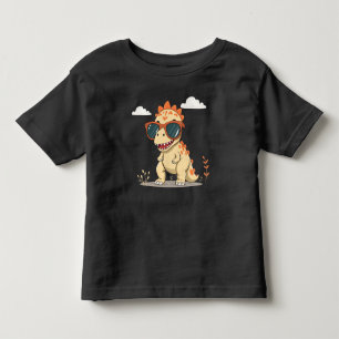 Camiseta Infantil Dinossauro Legal com Óculos de Sol Engraçado Fofo