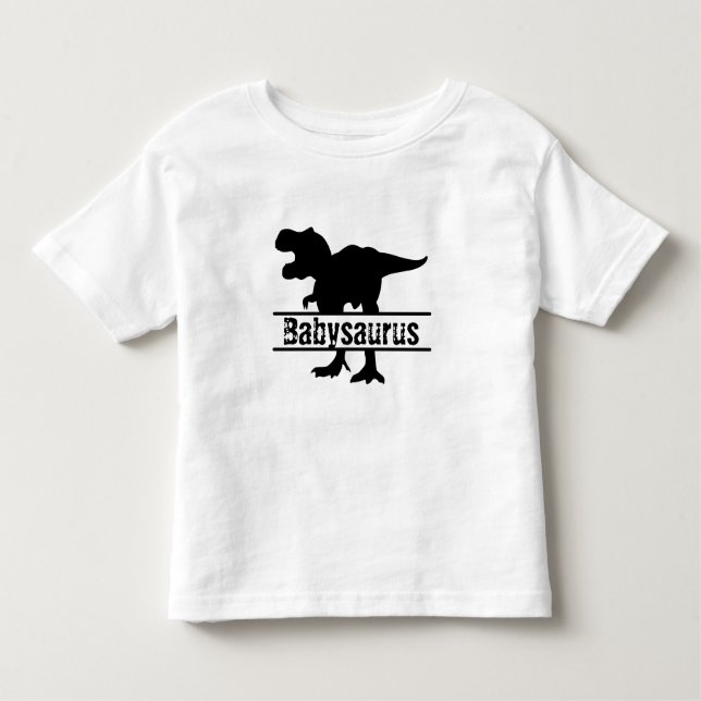 Camiseta Infantil Dinossauro legal personalizável da família Babysau (Frente)