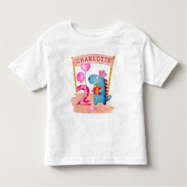 Camiseta Infantil Dinossauro Menino Bonito Personalizado, 2 Anos Ani