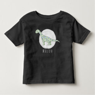 Camiseta Infantil Dinossauro personalizado do Doodle do menino da
