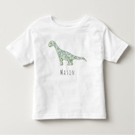 Camiseta Infantil Dinossauro Personalizado do Toddler Boy com Nome
