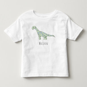 Camiseta Infantil Dinossauro Personalizado do Toddler Boy com Nome