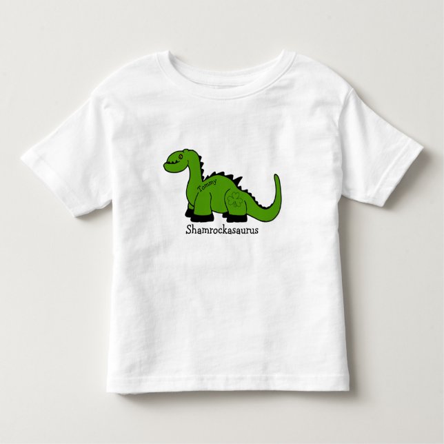 Camiseta Infantil Dinossauro "Shamrockasaurus" (Frente)