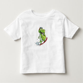 Camiseta Infantil Dinossauro Snowboard