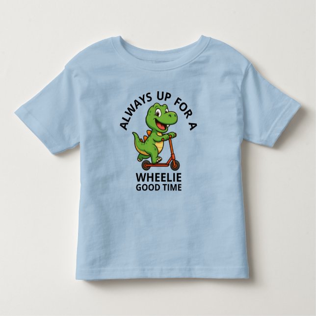 Camiseta Infantil Dinossauro Verde Bonito (Frente)