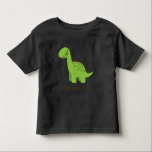 Camiseta Infantil Dinossauro Verde Personalizável<br><div class="desc">Este lindo dino verde faz a ideia perfeita de presente para meninos e meninas que amam dinossauros. Realmente,  é excelente para quem ama dinos pré-históricos fofos! Personalize com seu nome ou texto personalizado.</div>
