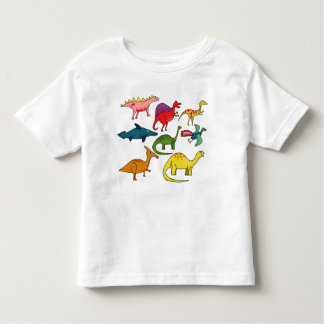 Camiseta Infantil Dinossauros coloridos