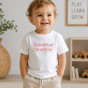 Camiseta Infantil 'Diretor Criativo' Diversão Tipografia Artística D