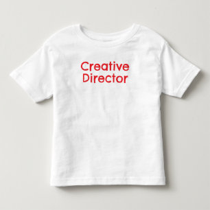 Camiseta Infantil 'Diretor Criativo' Tipografia Divertida Artística