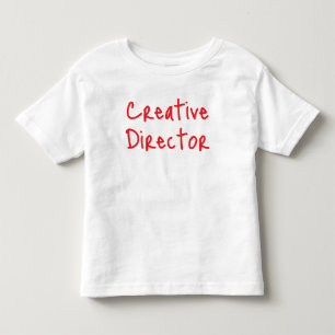 Camiseta Infantil 'Diretor Criativo' Tipografia Divertida Artística