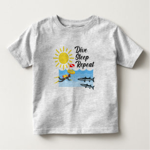 Camiseta Infantil Dive Sleep Repetir Design - Toddler Fine Jersey T-