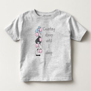 Camiseta Infantil Diversão Contando Ovelha Até Que Eu Durmo Citação