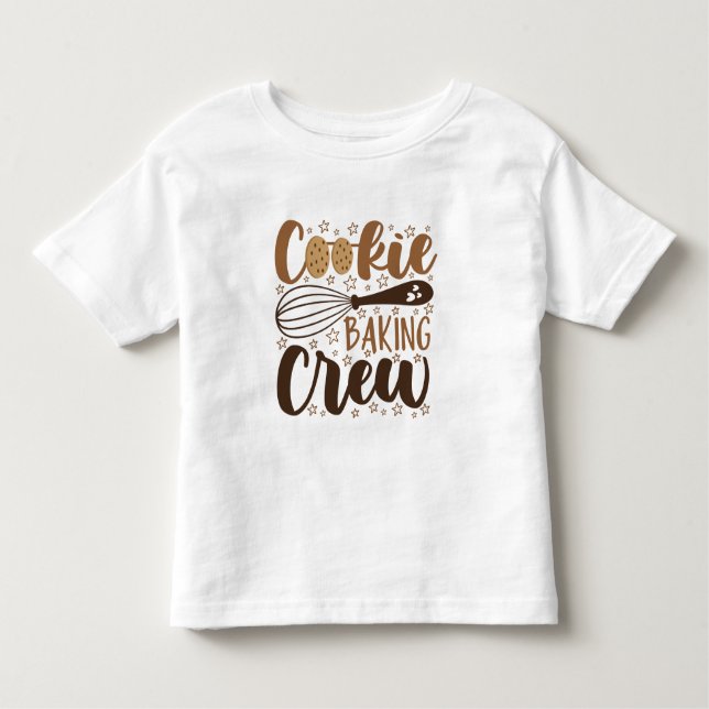Camiseta Infantil Diversão Cookie Baking Crew Design (Frente)