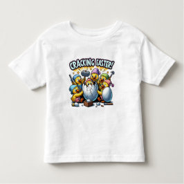 Camiseta Infantil Diversão da Páscoa de fissuração