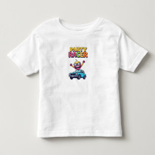 Camiseta Infantil 🚗 Diversão de Carro de Desenho Animado para Hora