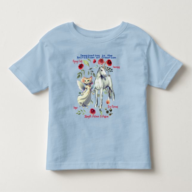 Camiseta Infantil Diversão de Criança Gatos Unicórnios Divertidos (Frente)