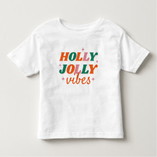 Camiseta Infantil Diversão Holly Jolly Vibes Design de Natal