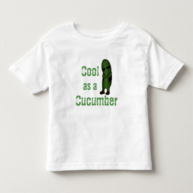 Camiseta Infantil Diversão Legal Como Um Pepino (Frente)
