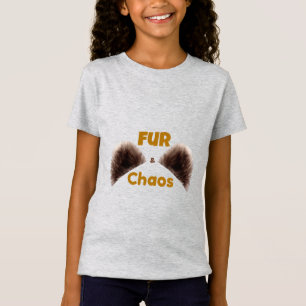 Camiseta Infantil Divertida Fur & Chaos para Pet