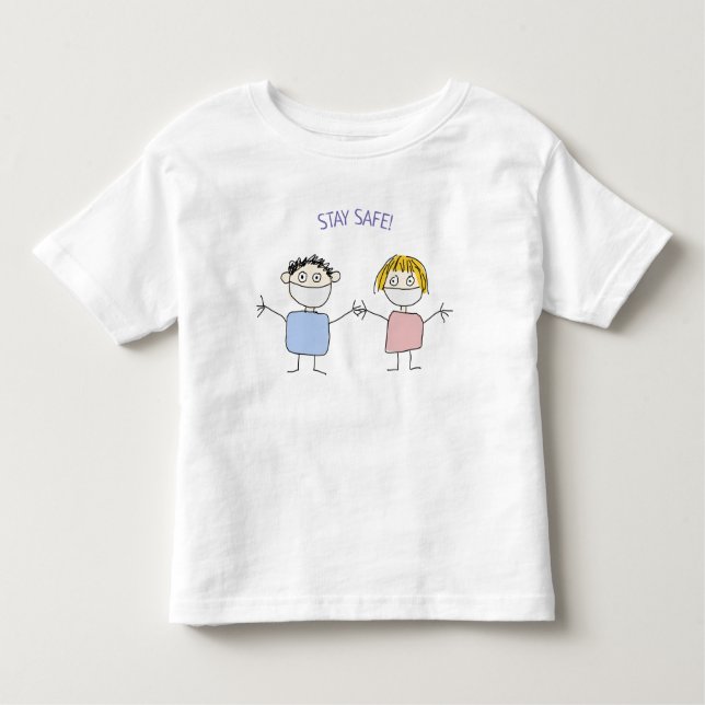 CAMISETA INFANTIL DIVERTIDO DESENHO PESSOAS VESTINDO MÁSCARAS ROSTAS (Frente)