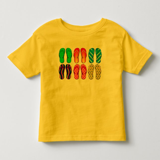 Camiseta Infantil Divertimento do flip-flop (Frente)