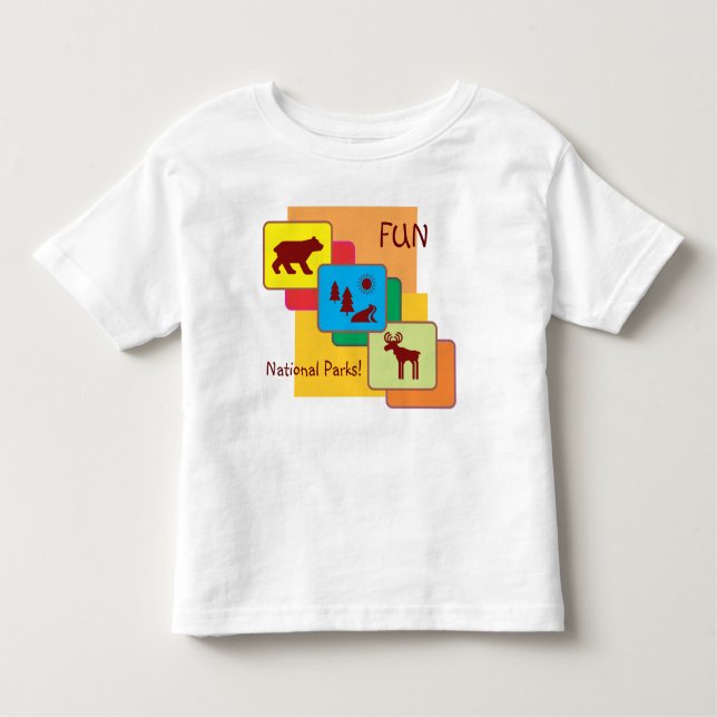 Camiseta Infantil Divertimento em parques nacionais! (Frente)
